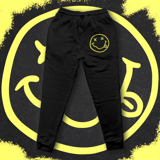 Smiley Face Jogger Pants - Ministry of T-Shirt's Affairs