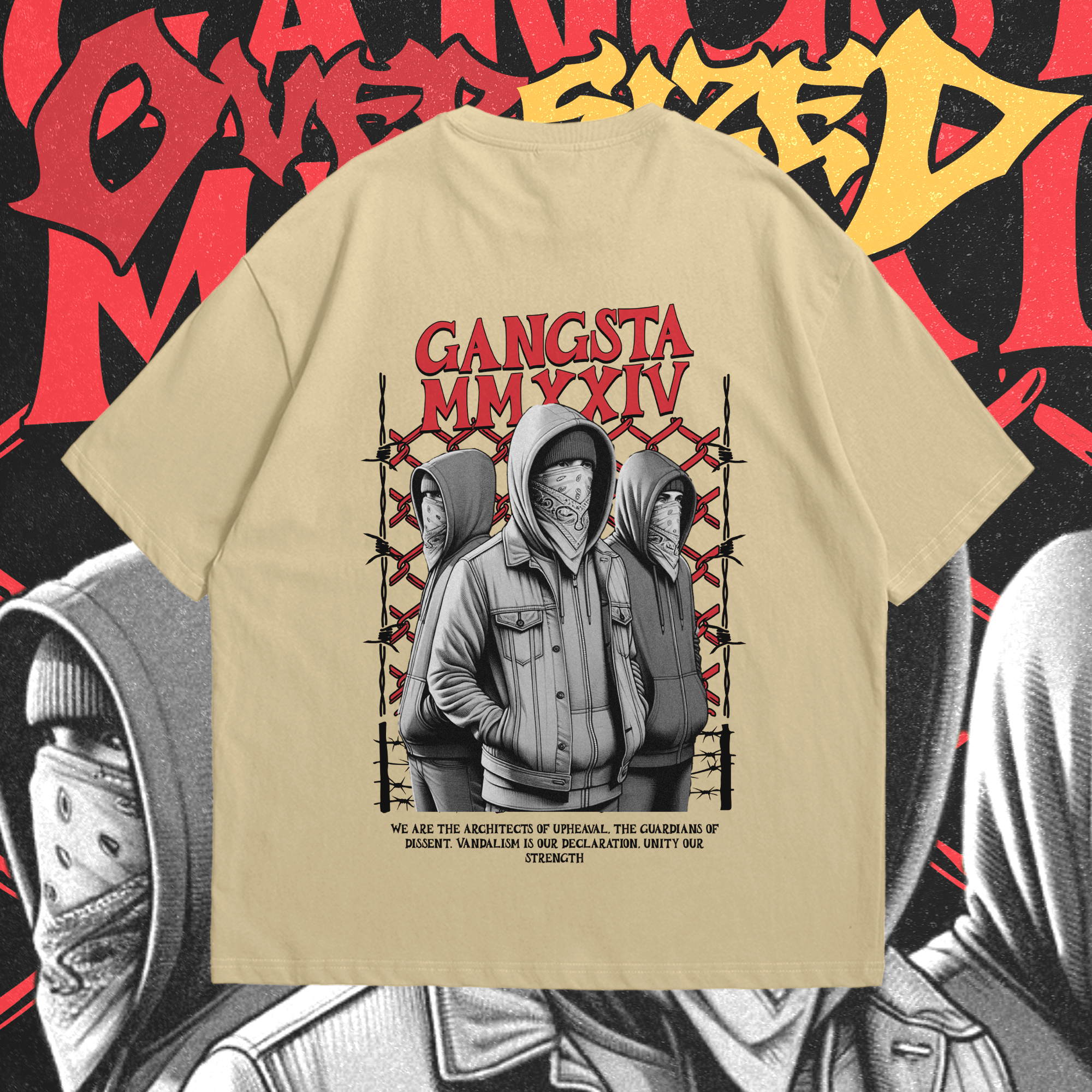 Gangsta Oversized - Ministry Of T-Shirt's Affairs