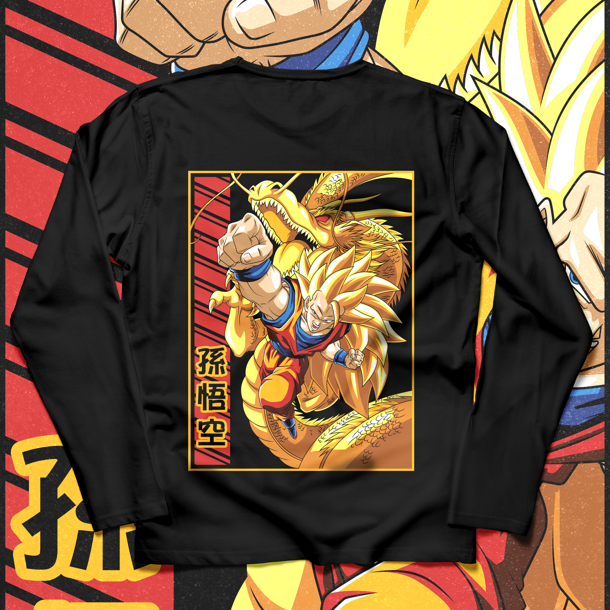 Goku Super Siyan III Long Sleeves - Ministry Of T-Shirt's Affairs