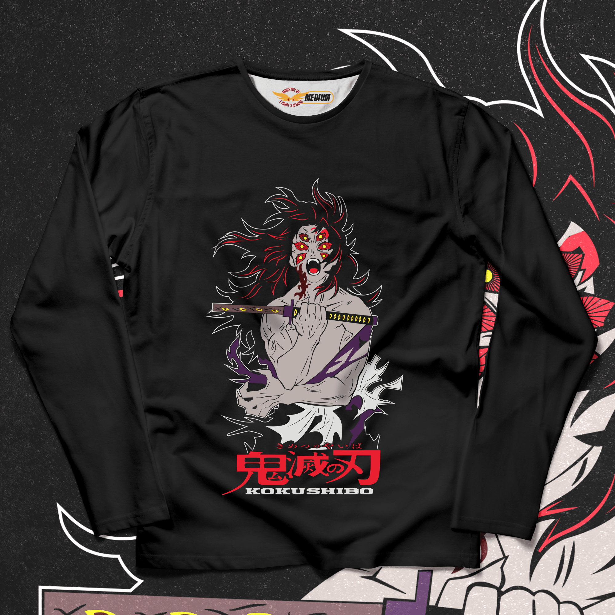 Kokushibo II - Demon Slayer Long Sleeves - Ministry Of T-Shirt's Affairs
