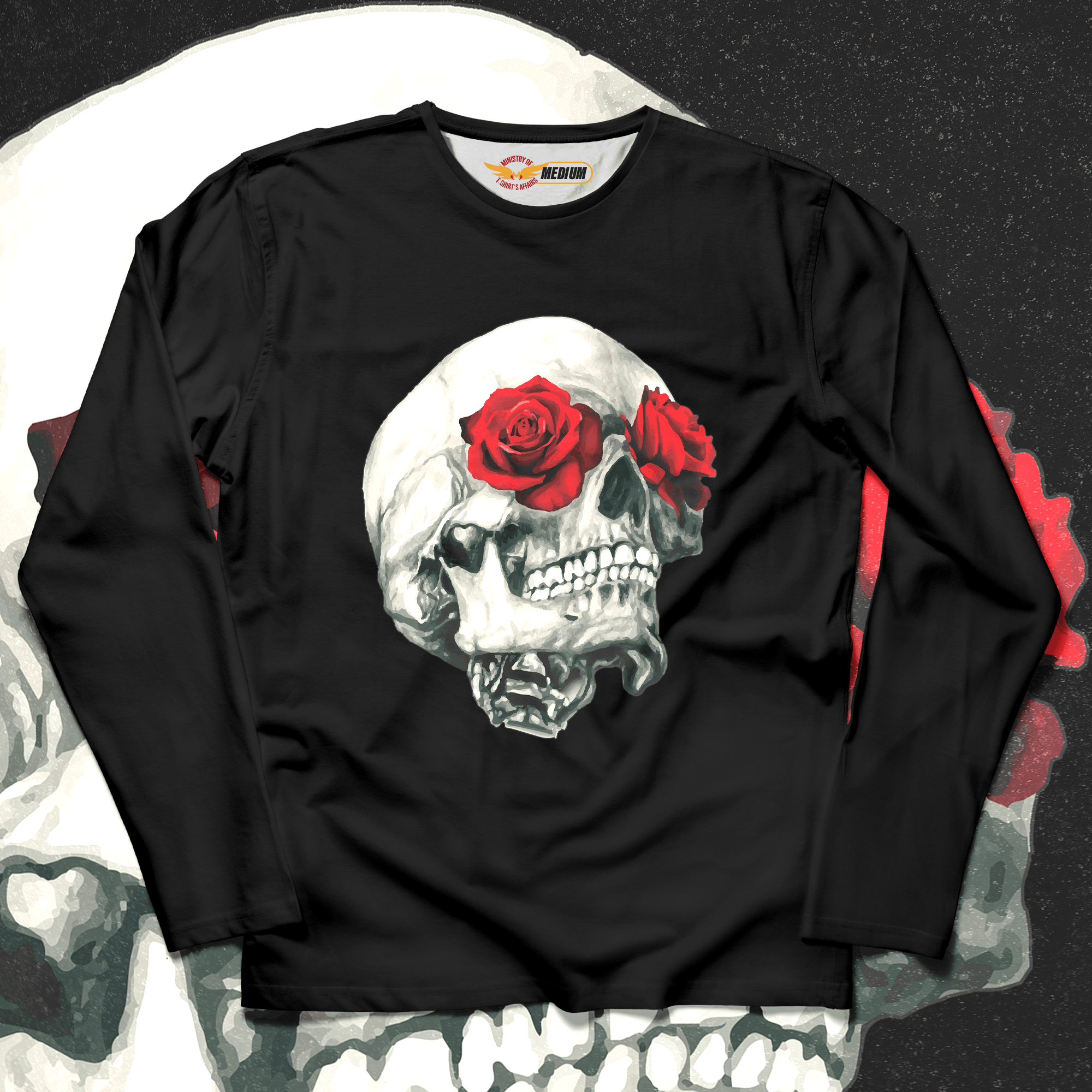 Roses & Eyes Long Sleeves - Ministry Of T-Shirt's Affairs