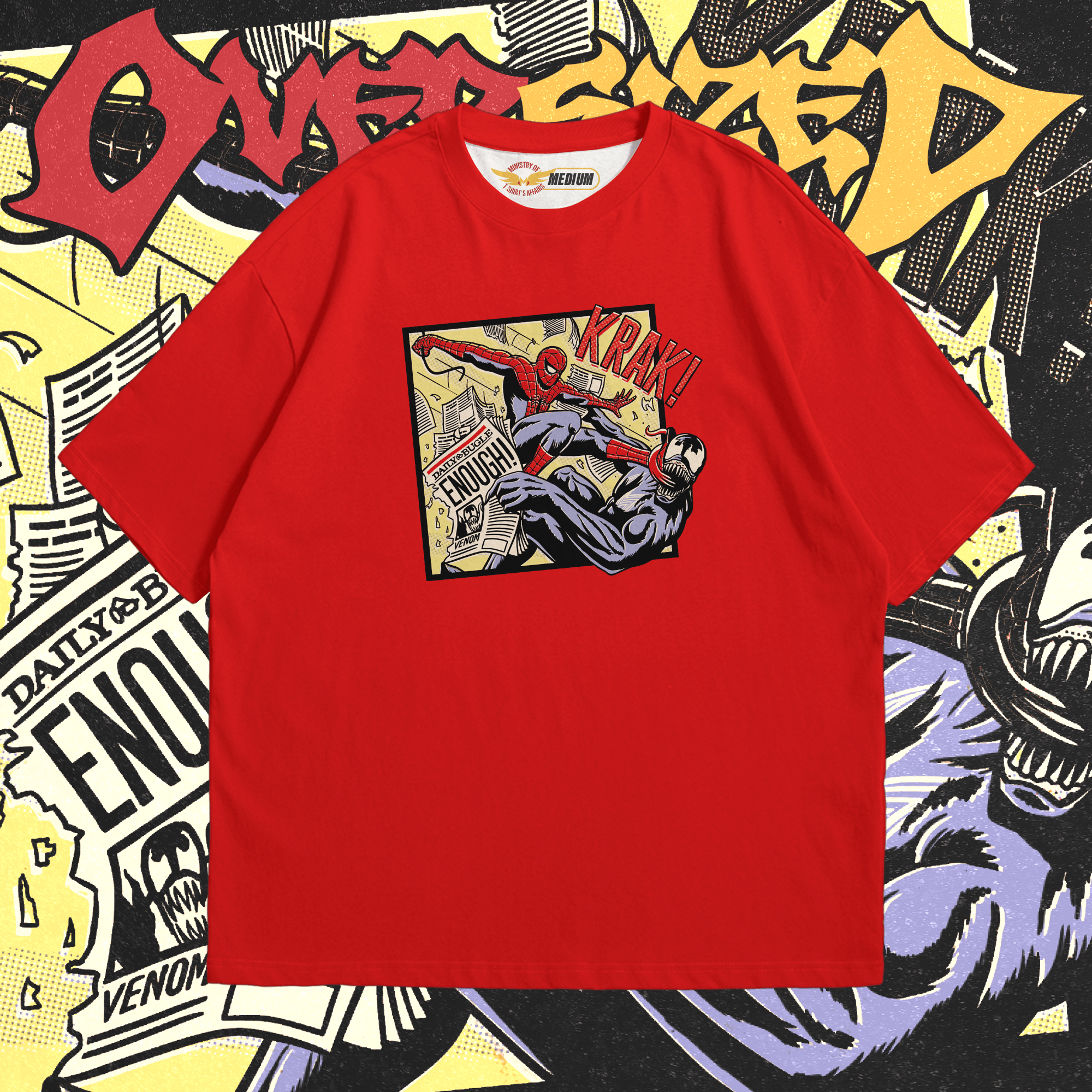 Spider v Venom Oversized - Ministry Of T-Shirt's Affairs