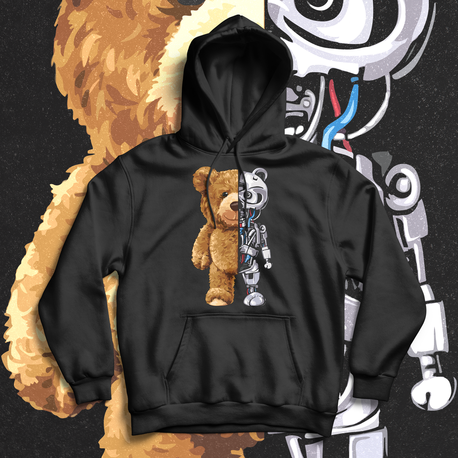 Robo Bear Hoodie - Ministry of T-Shirt's Affairs