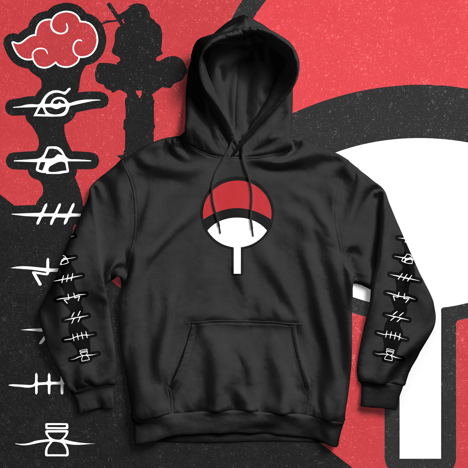 Uchiha cheap logo hoodie